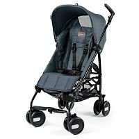 Peg-Perego Коляска детская прогулочная Pliko Mini + бампер передний / цвет Blue Denim светлый джинс					